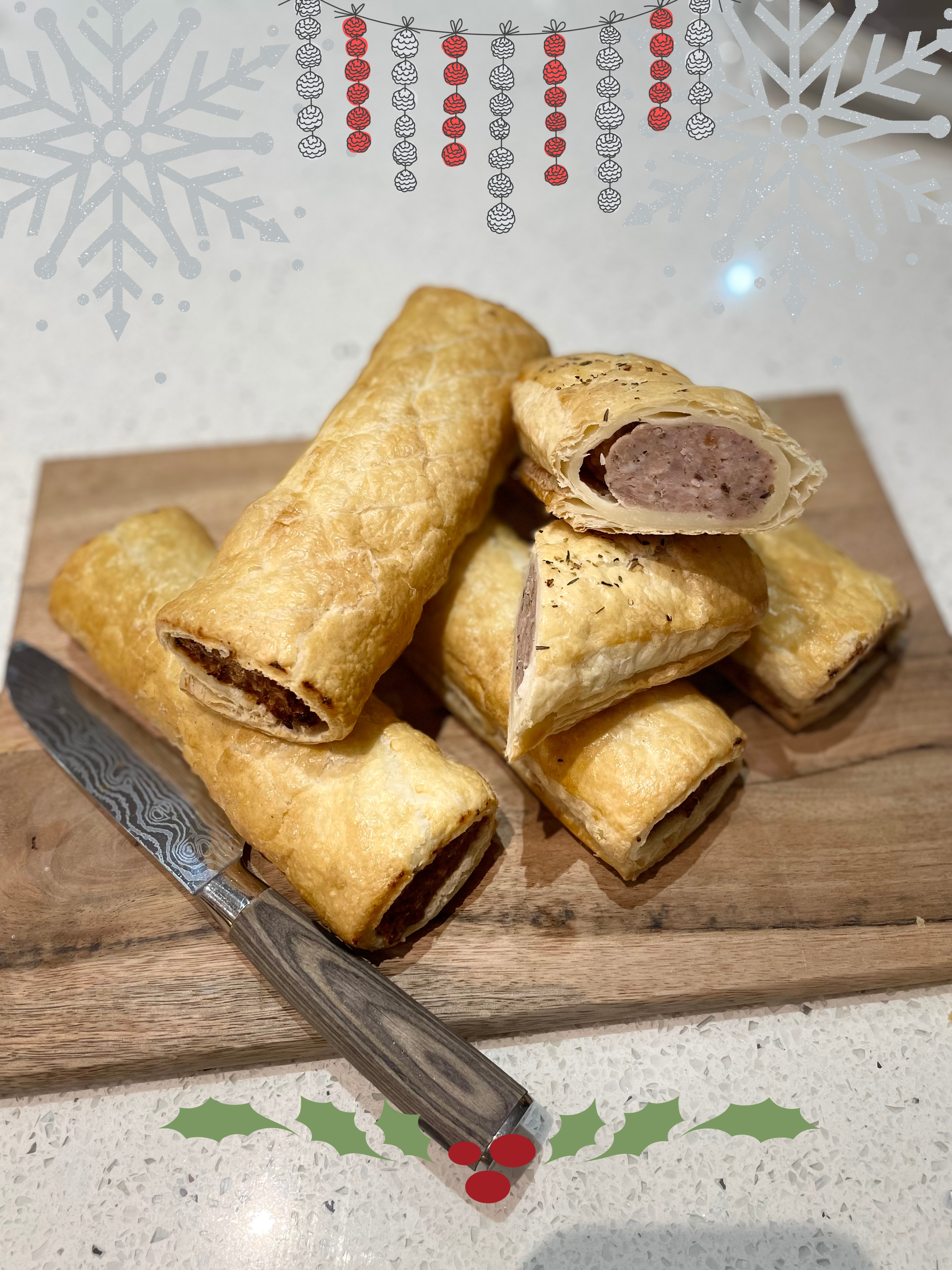 5 pack Large sausage rolls